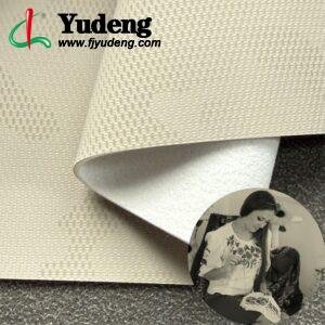 Beige Faux Leather PU Leather Roll Material for Screen Printing or Embroidery