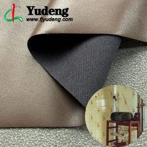 Brown Leather Fabric PU Leather Roll Material for Electronic Products (Camera, Radio, Game Machine, Remote Control etc.)