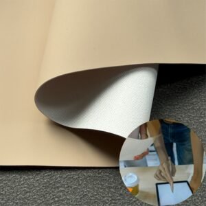 Beige Fake Leather PU Leather Roll Material for Digital Ink-Jet Printing UV Printing (On Clothing, Bags, Upholstery etc.)