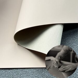 Beige Rexine PU Leather Roll Material for Desk Pads Table Protection Mats
