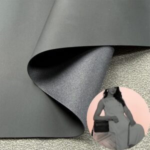 Black Leatherette PU Leather Roll Material for Electronics Portable Bags (Earphone Bags, USB Cable Bags etc.)