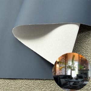 Dark Blue Man Made Leather PU Leather Roll Material for Upholstery Furniture or Decoration (Sofas, Beds, Cabinets, Interior Wall etc.)