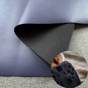 Blue Leather Fabric PU Leather Roll Material for Electronic Products (Camera, Radio, Game Machine, Remote Control etc.)