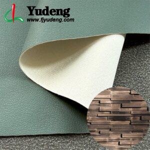 Green Leather Fabric PU Leather Roll Material for InteriorWall