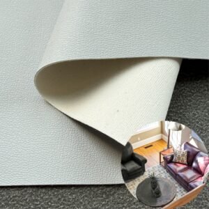 Silver Environmental Leather PU Leather Roll Material for Upholstery Furniture or Decoration (Sofas, Beds, Cabinets, Interior Wall etc.)