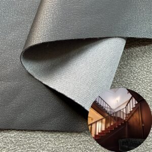 Black Leather Fabric PU Leather Roll Material for Upholstery Furniture or Decoration (Sofas, Beds, Cabinets, Interior Wall etc.)