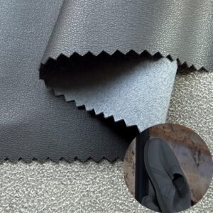 Black Faux Leather PU Leather Roll Material for Shoes and Clothes (Sandal, Label, Upper, Jacket etc.)