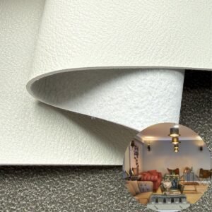 White Leather Fabric PU Leather Roll Material for Upholstery Furniture or Decoration (Sofas, Beds, Cabinets, Interior Wall etc.)