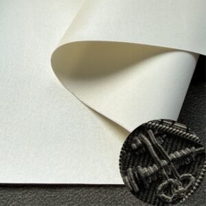 White Artificial Leather PU Leather Roll Material for Screen Printing or Embroidery