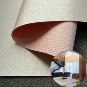 Pink PU Coated Fabric PU Leather Roll Material for Upholstery Furniture or Decoration (Sofas, Beds, Cabinets, Interior Wall etc.)