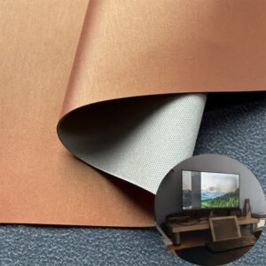 Orange Environmental Leather PU Leather Roll Material for Desk Pads Table Protection Mats