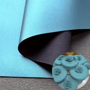Green Rexine Leather PU Leather Roll Material for Package Box Surface Cover (Jewelry Box, Cosmetic Box, Electronics Box etc.)