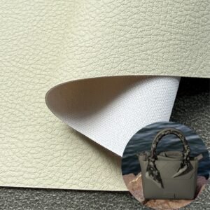 White Environmental Leather PU Leather Roll Material for Bags and Suitcases (Handbags, Backpacks, Luggage Cases etc.)