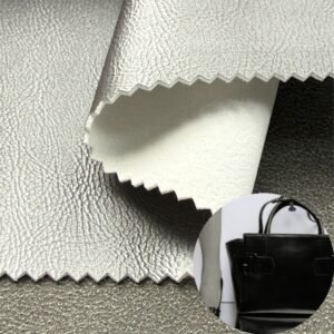 Silver Synthetic Leather PU Leather Roll Material for Bags and Suitcases (Handbags, Backpacks, Luggage Cases etc.)