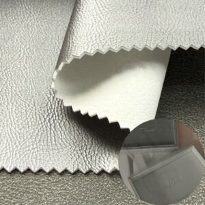 Silver Synthetic Leather PU Leather Roll Material for Package Box Surface Cover (Jewelry Box, Cosmetic Box, Electronics Box etc.)