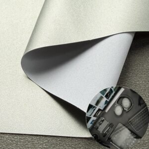 Silver China Polyurethane Leather PU Leather Roll Material for Desk Pads Table Protection Mats