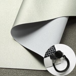 Silver Rexine Leather PU Leather Roll Material for Headphone Earpads (Digital Device Body Contact Pads)