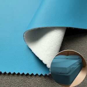 Blue Environmental Leather PU Leather Roll Material for Upholstery Furniture or Decoration (Sofas, Beds, Cabinets, Interior Wall etc.)