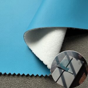 Blue Leatherette PU Leather Roll Material for Writing Notebook Cover Book Front Cover Binding