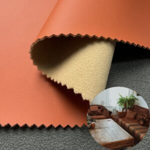 Orange Environmental Leather PU Leather Roll Material for Upholstery Furniture or Decoration (Sofas, Beds, Cabinets, Interior Wall etc.)