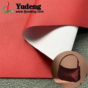Red China Polyurethane Leather PU Leather Roll Material for Bags and Suitcases (Handbags, Backpacks, Luggage Cases etc.)