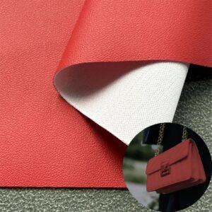 Red Fake Leather PU Leather Roll Material for Bags and Suitcases (Handbags, Backpacks, Luggage Cases etc.)