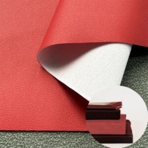 Red Rexine Leather PU Leather Roll Material for Writing Notebook Cover Book Front Cover Binding