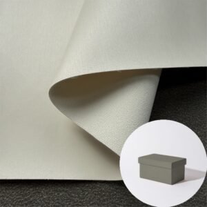 White Leather Fabric PU Leather Roll Material for Package Box Surface Cover (Jewelry Box, Cosmetic Box, Electronics Box etc.)