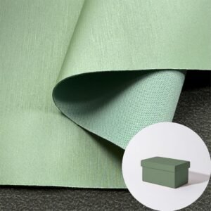 Green PU Rexine Fabric PU Leather Roll Material for Package Box Surface Cover (Jewelry Box, Cosmetic Box, Electronics Box etc.)