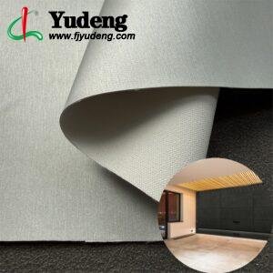 Silver PU Coated Fabric PU Leather Roll Material for InteriorWall