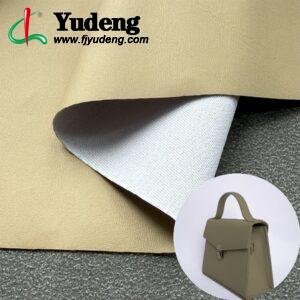 Bahan Gulungan Kulit Imitasi PU Warna Khaki untuk Tas dan Koper (Tas Tangan, Ransel, Tas Bagasi, dll.)