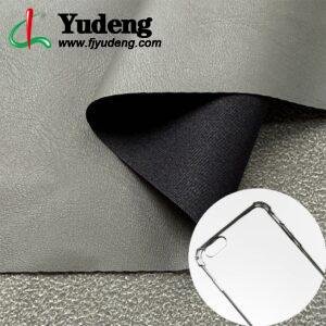 Bahan Gulungan Kulit PU Berlapis Abu-abu untuk Casing Tablet dan Pelindung Ponsel