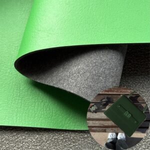 Green PU Coated Fabric PU Leather Roll Material for Bags and Suitcases (Handbags, Backpacks, Luggage Cases etc.)