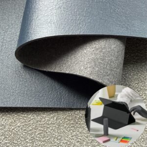Blue Leather Fabric PU Leather Roll Material for Tablet Cases Phone Cover