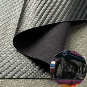 Black Vegan Leather PU Leather Roll Material for Car Seats Automobile Interior
