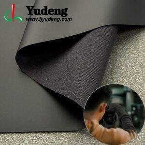 Black PU Coated Fabric PU Leather Roll Material for Electronic Products (Camera, Radio, Game Machine, Remote Control etc.)