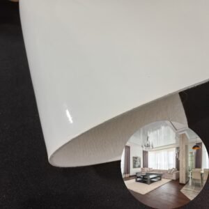 Rollo de tela de cuero sintético PU blanco para tapicería de muebles o decoración (sofás, camas, armarios, revestimiento de paredes interiores, etc.).
