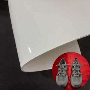 White Fake Leather PU Leather Roll Material for Shoes and Clothes (Sandal, Label, Upper, Jacket etc.)