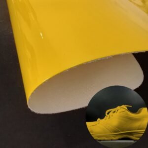 Yellow Fake Leather PU Leather Roll Material for Shoes and Clothes (Sandal, Label, Upper, Jacket etc.)