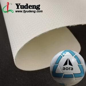 White PU Coated Fabric PU Leather Material for Sporting Balls (Soccer Balls, Footballs, Volleyballs Etc.)