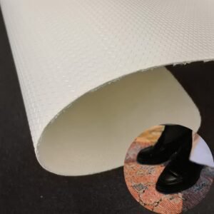 White Synthetic Leather PU Leather Roll Material for Shoes and Clothes (Sandal, Label, Upper, Jacket etc.)