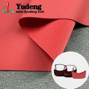 Red PU Coated Fabric PU Leather Roll Material for Bags and Suitcases (Handbags, Backpacks, Luggage Cases etc.)