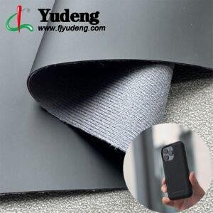 Black Leather Fabric PU Leather Roll Material for PhoneCase