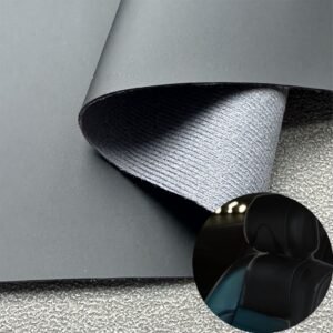 Black Fake Leather PU Leather Roll Material for Car Seats Automobile Interior