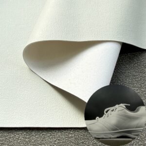White Leatherette PU Leather Roll Material for Shoes and Clothes (Sandal, Label, Upper, Jacket etc.)