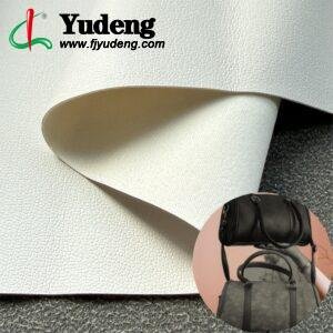 Bahan Gulungan Kulit PU Vegan Putih untuk Tas dan Koper (Tas Tangan, Ransel, Koper, dll.)