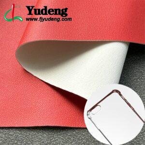 Red Leather Fabric PU Leather Roll Material for Tablet Cases Phone Cover