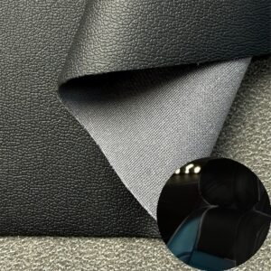 Black Man Made Leather PU Leather Roll Material for Car Seats Automobile Interior