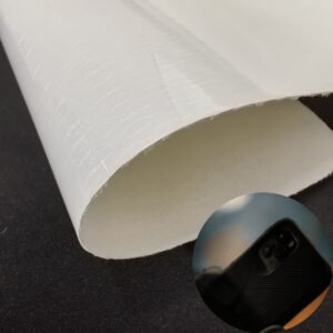 White PU Rexine Fabric PU Leather Roll Material for Tablet Cases Phone Cover