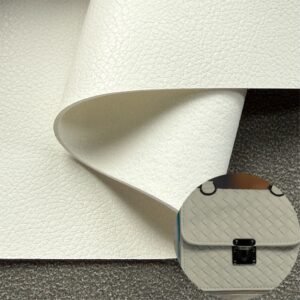 White PU Coated Fabric PU Leather Roll Material for Bags and Suitcases (Handbags, Backpacks, Luggage Cases etc.)